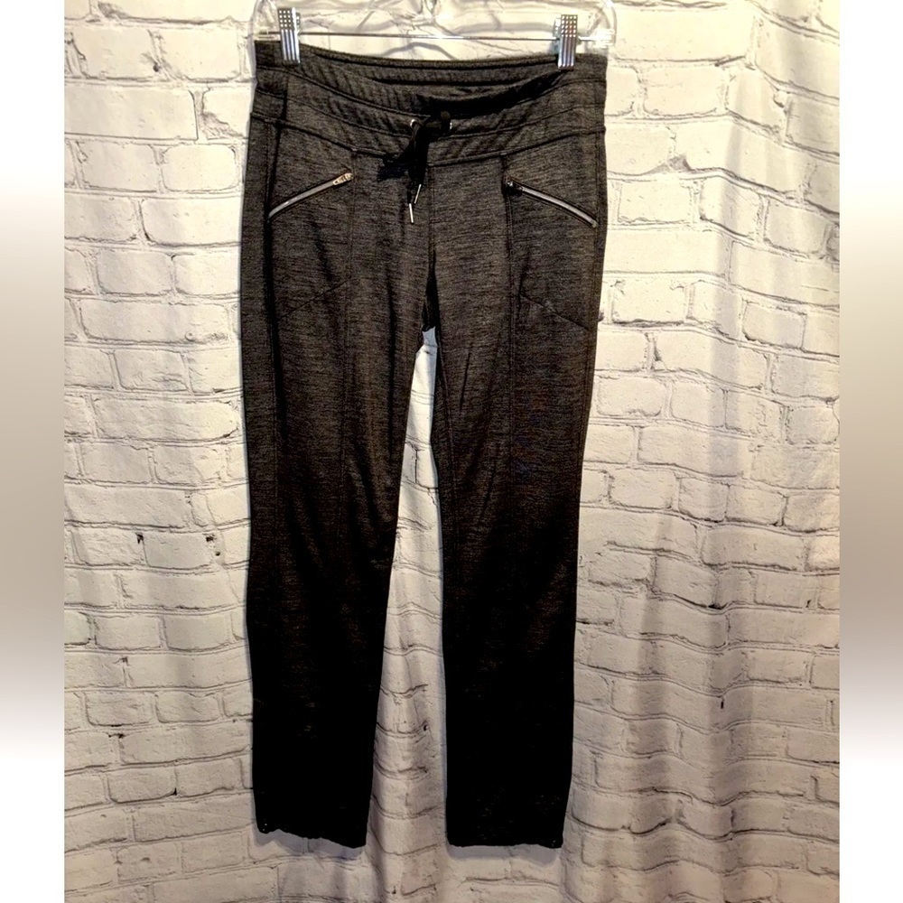 Athleta Metro Slouch Pants Womens  XSP Gray Comfort Stretch Convertible Zip Pkt